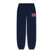 Sweatpants met logo Sporty & Rich , Blue , Dames