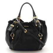 Pre-owned Leather totes Prada Vintage , Black , Dames