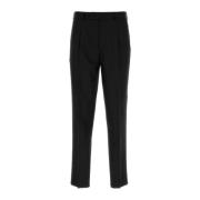 Stijlvolle zwarte wollen broek Z Zegna , Black , Heren