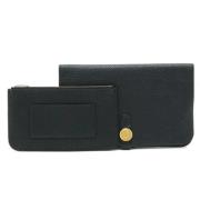 Pre-owned Leather wallets Hermès Vintage , Black , Dames