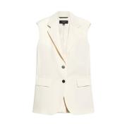 Stijlvolle Vest met Reverskraag Max Mara Weekend , White , Dames