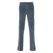 Corduroy broek met zakken en elasthaan PT Torino , Blue , Heren