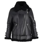 Pre-owned Leather outerwear Acne Studios Pre-owned , Black , Dames