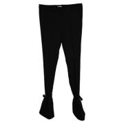 Pre-owned Wool bottoms Miu Miu Pre-owned , Black , Dames