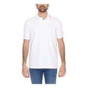 Witte Polo Shirt Knoopsluiting Suns , White , Heren