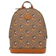 Pre-owned Canvas backpacks Gucci Vintage , Brown , Dames