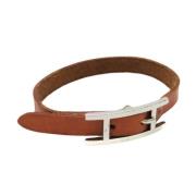 Pre-owned Leather bracelets Hermès Vintage , Brown , Unisex