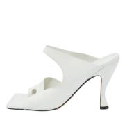 Pre-owned Leather sandals Bottega Veneta Vintage , White , Dames