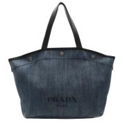 Pre-owned Denim totes Prada Vintage , Blue , Dames