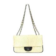 Pre-owned Leather chanel-bags Chanel Vintage , White , Dames