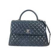 Pre-owned Leather chanel-bags Chanel Vintage , Black , Dames