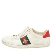 Pre-owned Leather sneakers Gucci Vintage , White , Dames