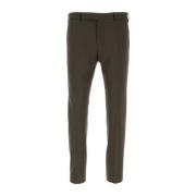 Stretch wollen bruine broek PT Torino , Brown , Heren