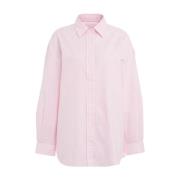 Gestreepte Oversized Shirt Knoopsluiting Joshua Sanders , Pink , Dames