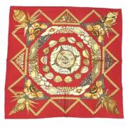 Pre-owned Silk scarves Hermès Vintage , Red , Dames