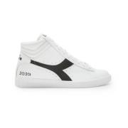 Zwarte Leren Sneakers Diadora , White , Heren