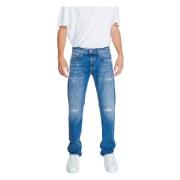 Blauwe Effen Heren Jeans Herfst/Winter Replay , Blue , Heren