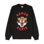 Zwarte Sweatshirt Aw24 Herenmode Kenzo , Black , Heren