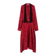 Elegante Goccia Jurk met Zakken Max Mara , Red , Dames