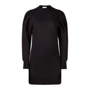 Zwarte Gerimpelde Mouw Sweater Jurk Nina Ricci , Black , Dames