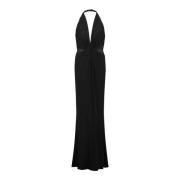 Doorschijnende Zwarte Maxi Jurk Tom Ford , Black , Dames