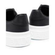 Zwart-Wit Kalfsleren Sneaker Balmain , Black , Dames