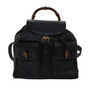 Pre-owned Leather backpacks Gucci Vintage , Black , Dames