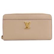 Pre-owned Leather wallets Louis Vuitton Vintage , Beige , Dames