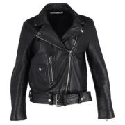 Pre-owned Leather outerwear Acne Studios Pre-owned , Black , Dames