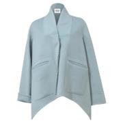 Pre-owned Wool outerwear Hermès Vintage , Blue , Dames