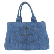 Pre-owned Denim totes Prada Vintage , Blue , Dames