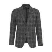 Grijze Blazer Aw24 Herenmode Tagliatore , Gray , Heren