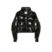 Vinyl Puffer Jacket in Zwart Courrèges , Black , Dames