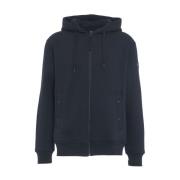 Hoodie met rits en logo AlphaTauri , Blue , Heren