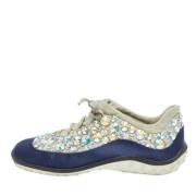 Pre-owned Satin sneakers Miu Miu Pre-owned , Blue , Dames