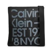 Zwarte Bedrukte Handtas met Ritssluiting Calvin Klein , Black , Heren