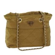 Pre-owned Fabric prada-bags Prada Vintage , Beige , Dames