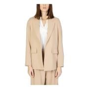 Beige Revers Blazer Sandro Ferrone , Beige , Dames