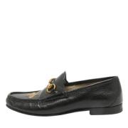 Pre-owned Leather flats Gucci Vintage , Black , Dames