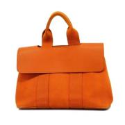 Pre-owned Fabric handbags Hermès Vintage , Orange , Dames