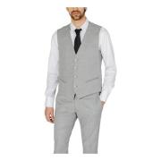 Grijze Mouwloze Gilet Lente/Zomer Effen Antony Morato , Gray , Heren