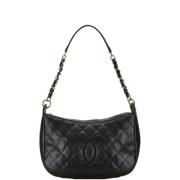 Pre-owned Leather shoulder-bags Chanel Vintage , Black , Dames