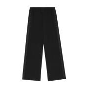 Wijde Pijp Cropped Broek MM6 Maison Margiela , Black , Dames