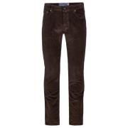 Bard Broek Corduroy Slim Fit Geborduurd Jacob Cohën , Brown , Heren