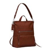 Bruine Eenvoudige Handtas/Rugzak met Rits Desigual , Brown , Dames