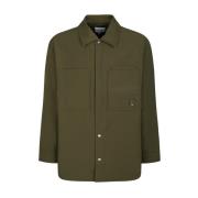 Groene Gewatteerde Overshirt Maison Kitsuné , Green , Heren