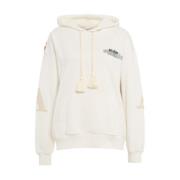 Hoodie met achterprint en patches AL AIN , White , Dames