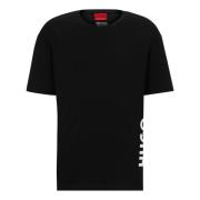 Heren Stijlvolle Biologisch Katoen T-shirt Hugo Boss , Black , Heren