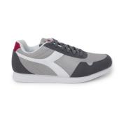 Grijze Sportieve Veterschoenen Rubberen Zool Diadora , Gray , Heren