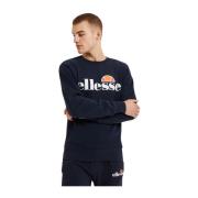 Heren Sweatshirt Comfort Fit Geribbelde Halslijn Ellesse , Blue , Here...